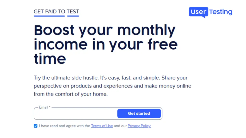 Boost your monthly income in your free time with usertesting